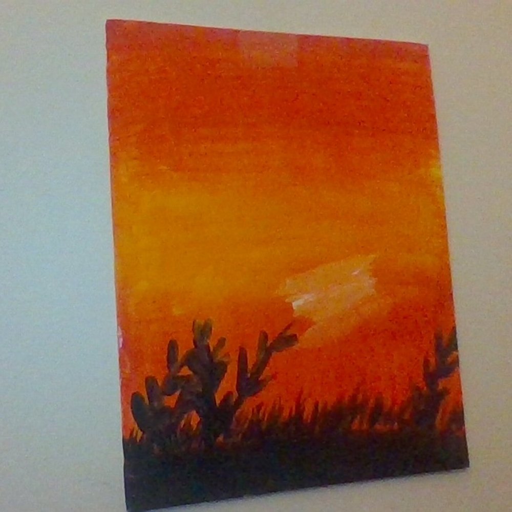 Beautiful sunset painting